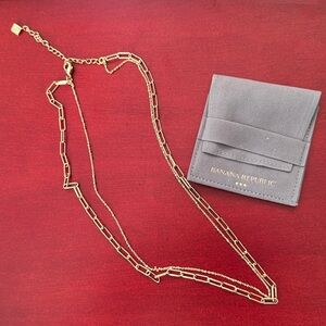 Banana Republic Factory Paper Clip Layered Necklace